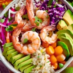 Shrimp bowl with fresh veggies