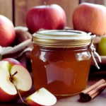 Apple jam in a jar