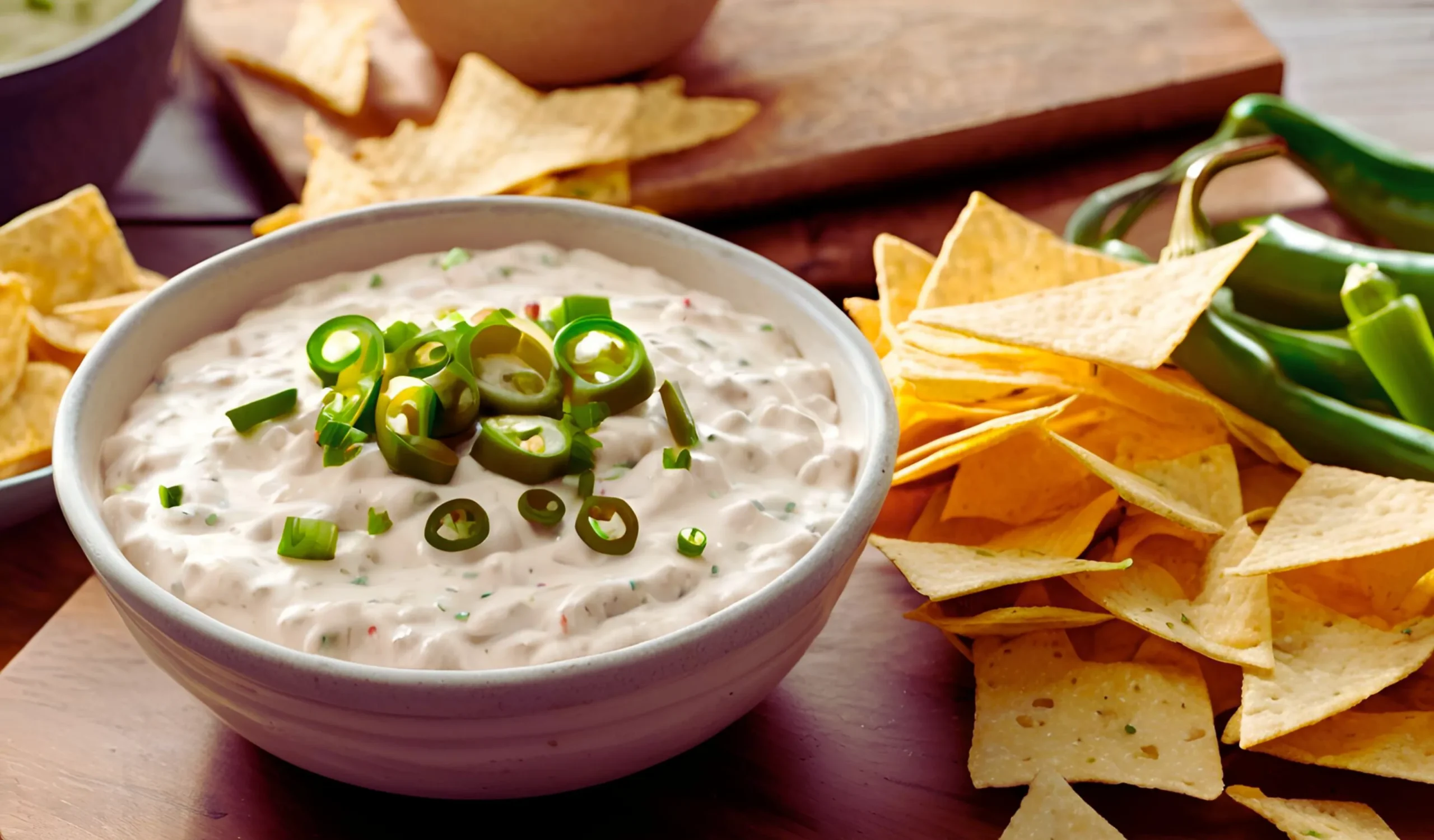 Boat dip in a rustic bowl