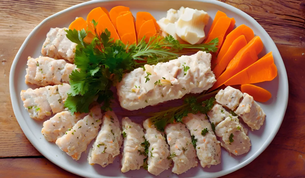 Gefilte fish platter