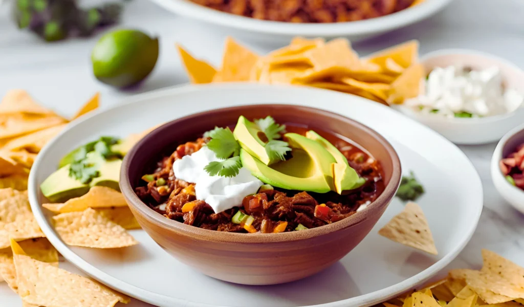 Served Brisket Chili Bowl