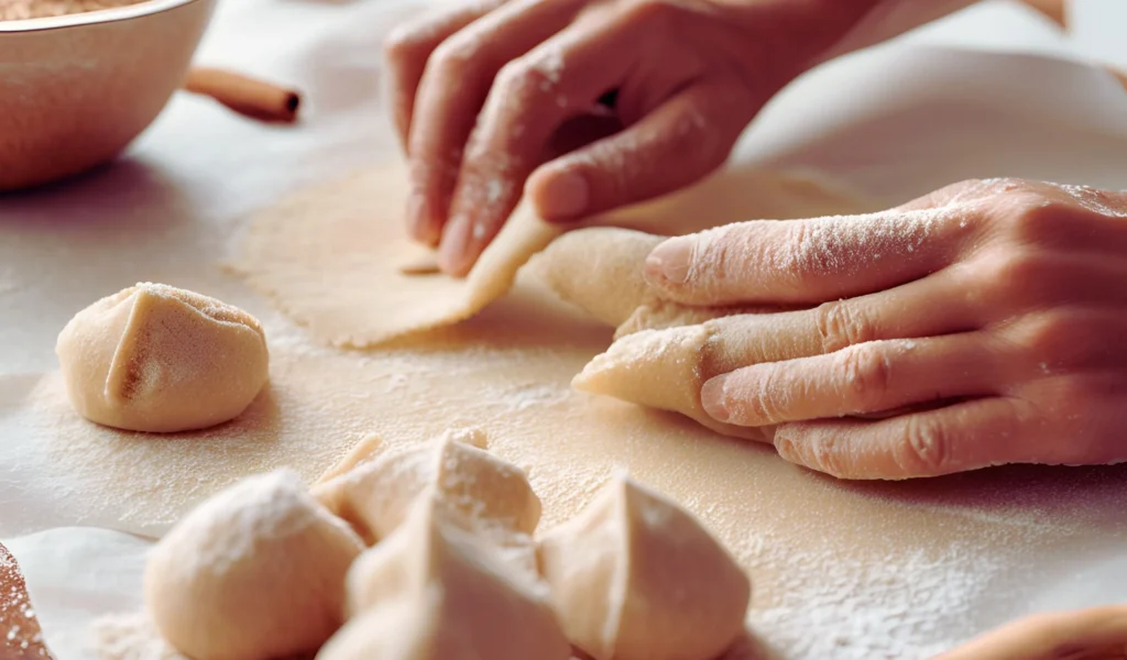 Rolling and assembling the dough	