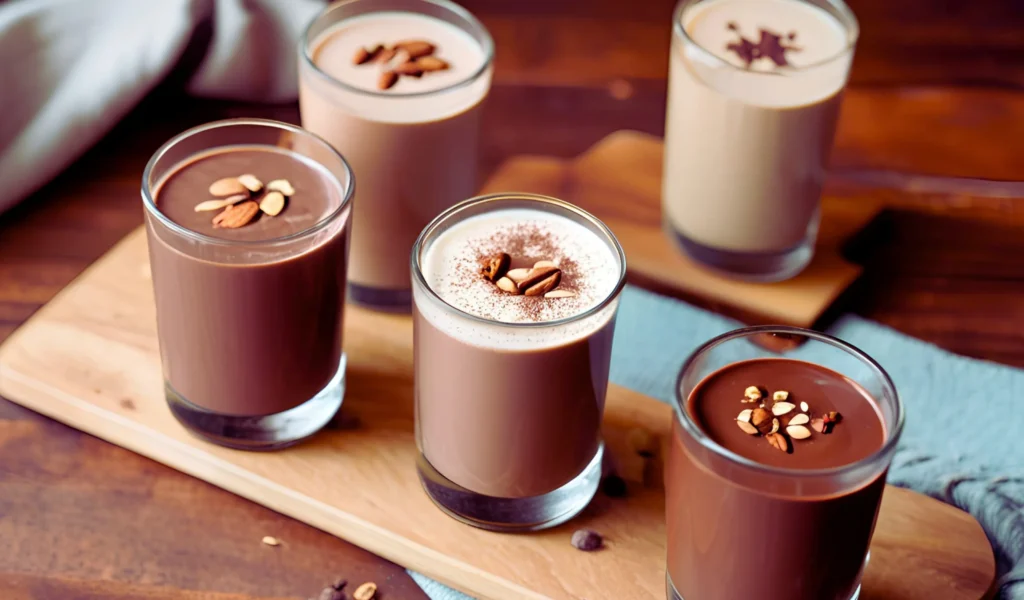 Vegan and spiced chocolate milk	