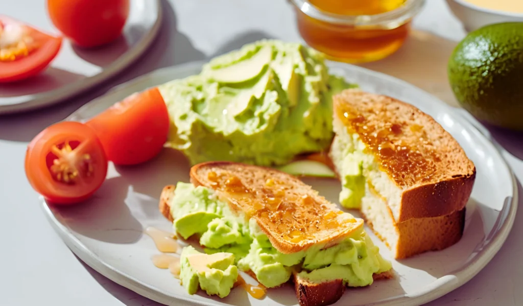 Serving cottage cheese bread with toppings