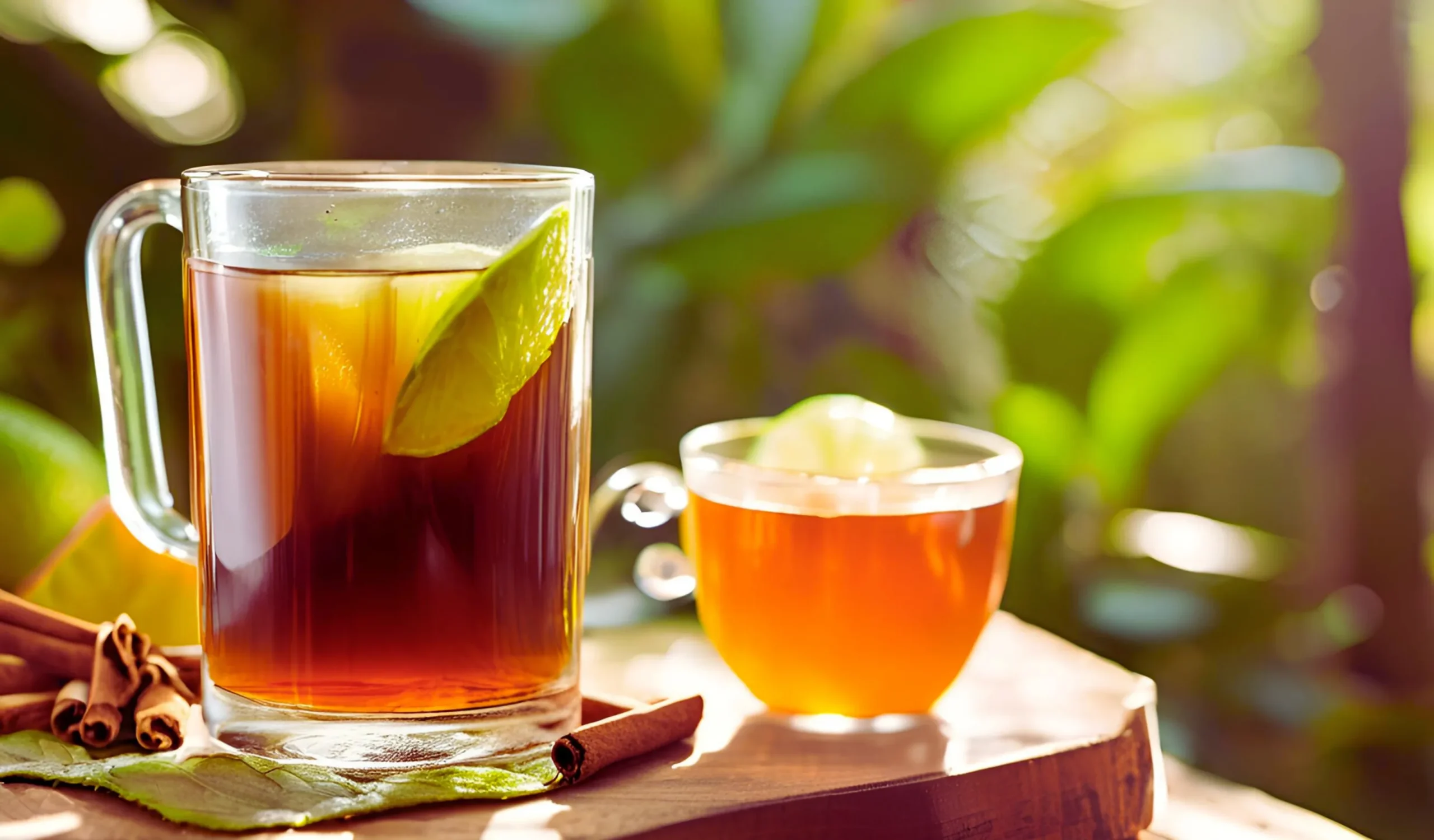 Costa Rican tea with lime and cinnamon