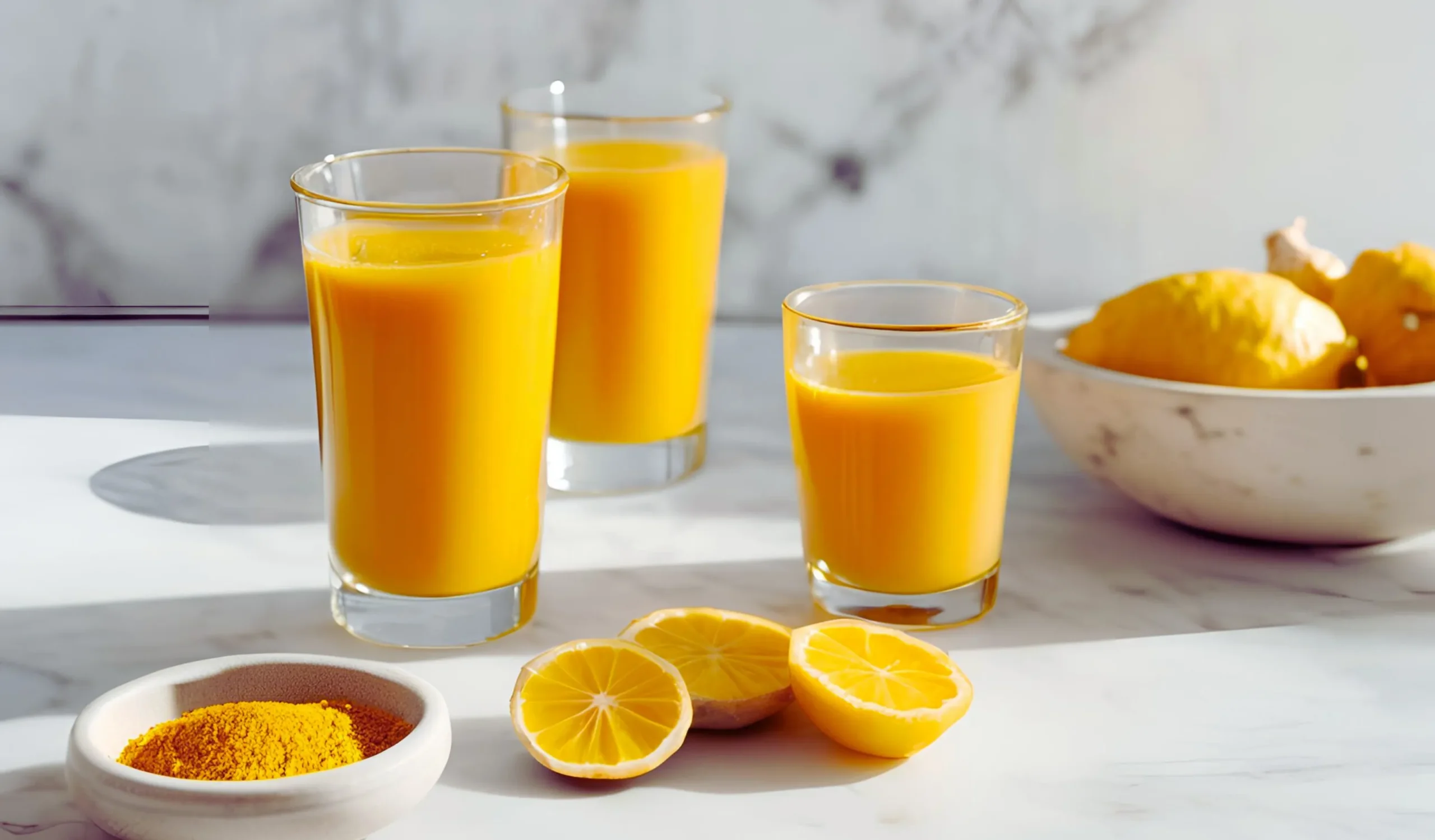 Vibrant turmeric wellness drink