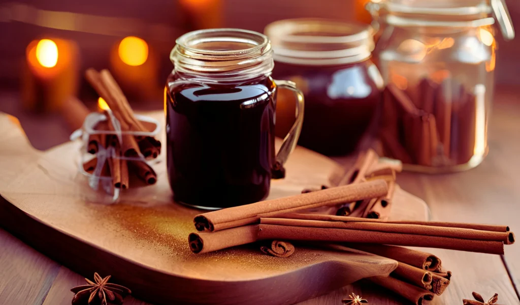 Gingerbread syrup in a jar