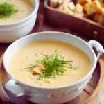 Cheese ale soup in a bowl