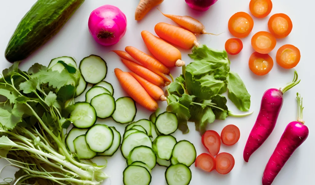 Fresh vegetables for spicy bowl	