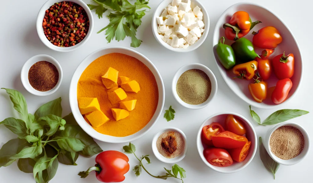 Ingredients for Kadai Paneer