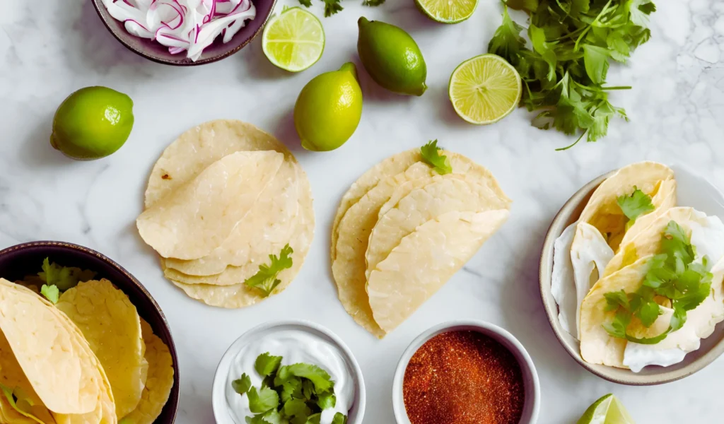 Ingredients for cod tacos