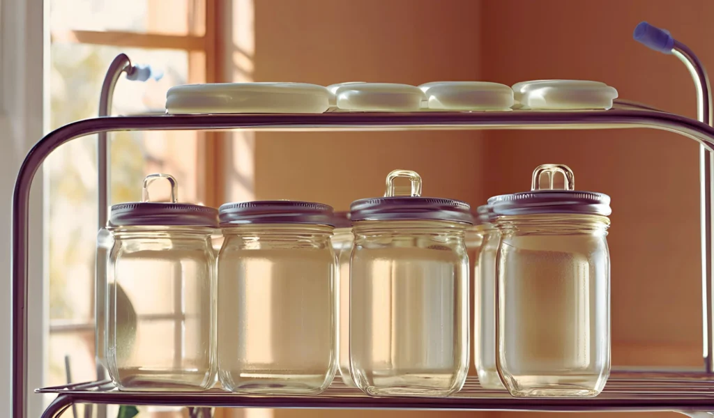 Sterilized jars for pickling	