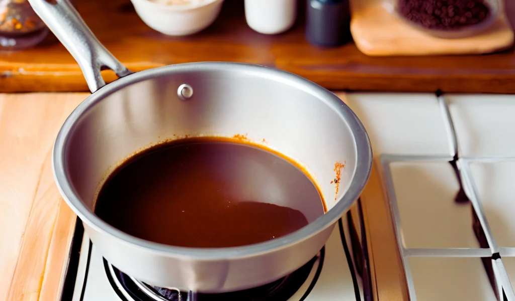 Cooking gingerbread syrup	