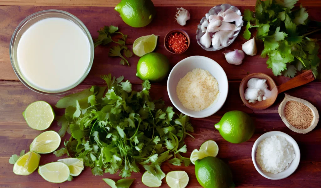 Ingredients for Leche de Tigre	