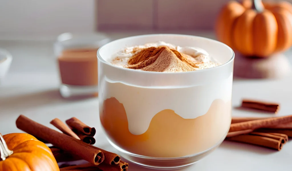 Frothing pumpkin foam	