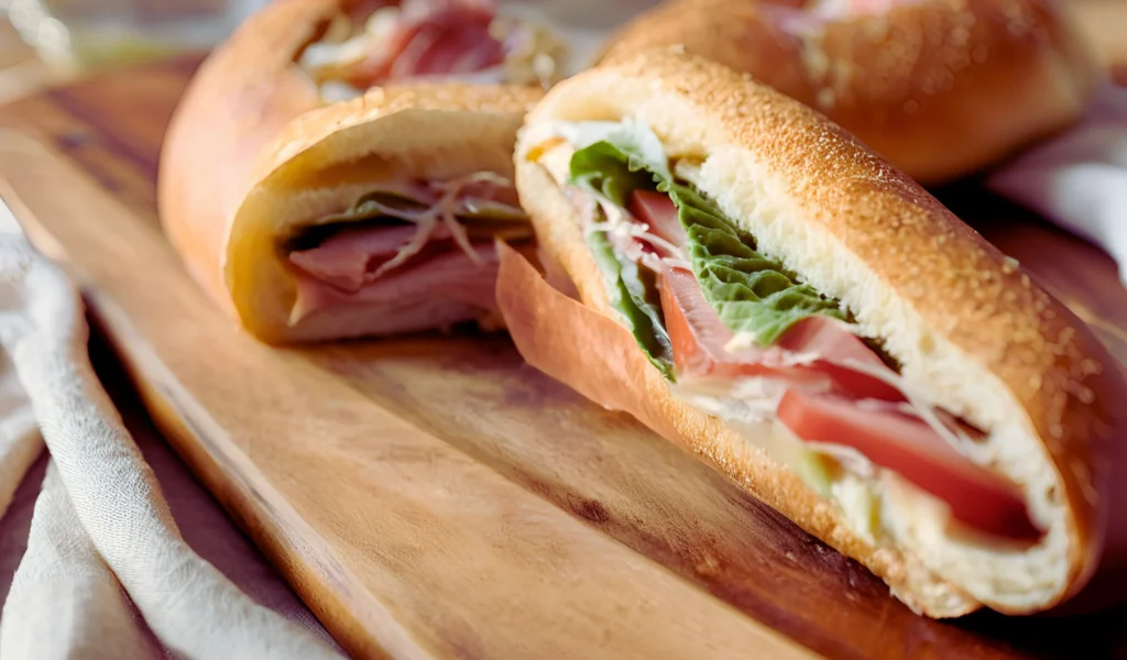 Toasted hoagie roll for sandwich	