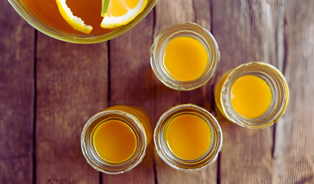 Fresh turmeric shots ready to drink	