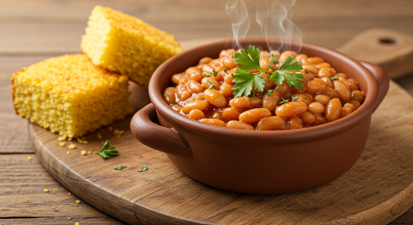 Delicious baked beans dish