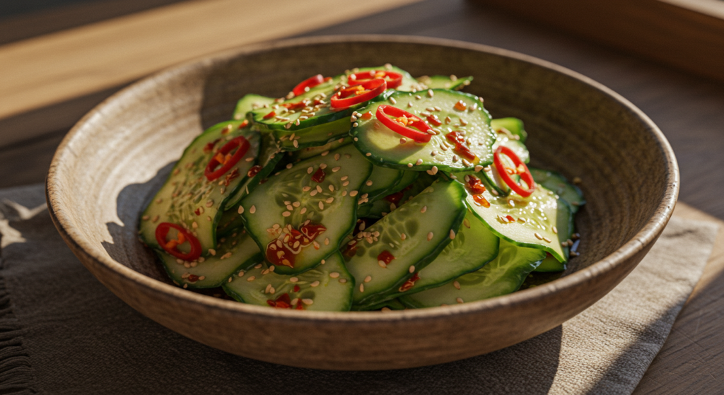 Spicy cucumber salad