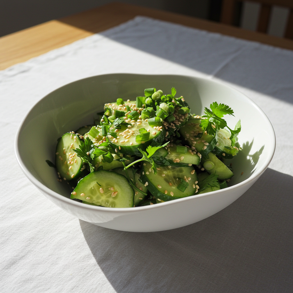 Refreshing cucumber salad