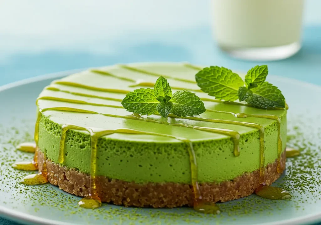 Matcha Dessert on a Plate