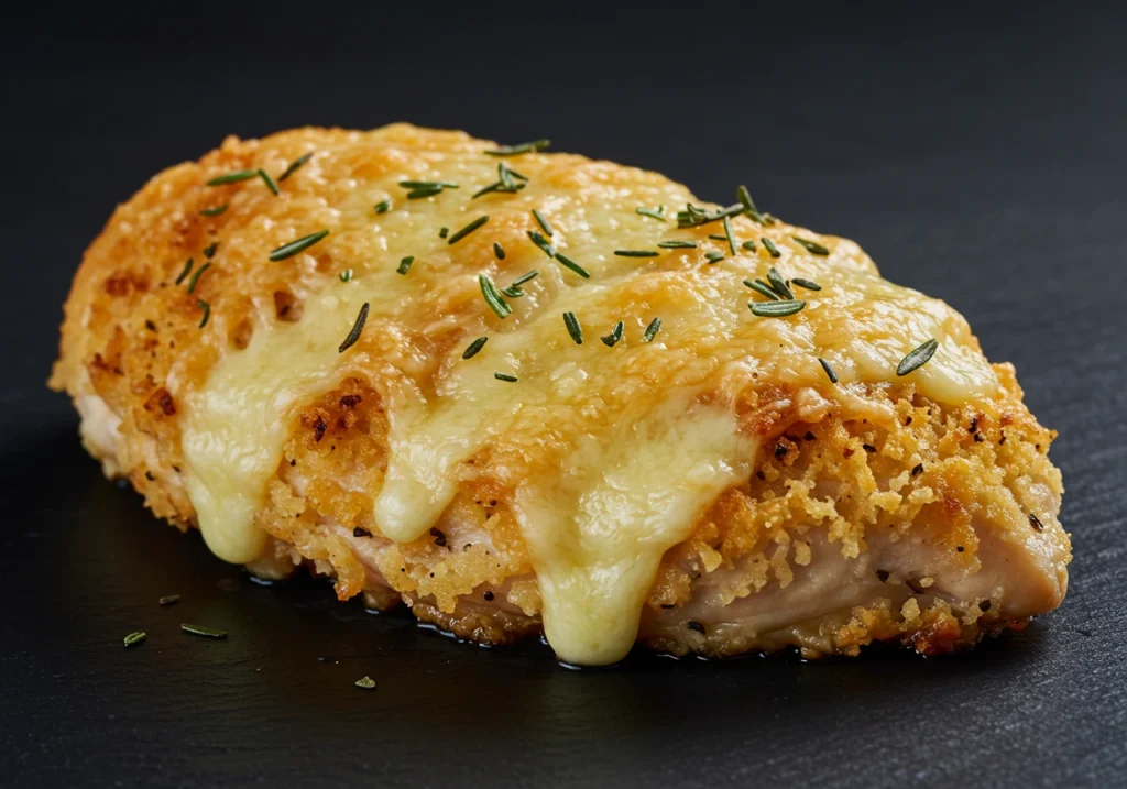 Crispy Parmesan topping on chicken	