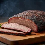 Smoked brisket on a pellet grill