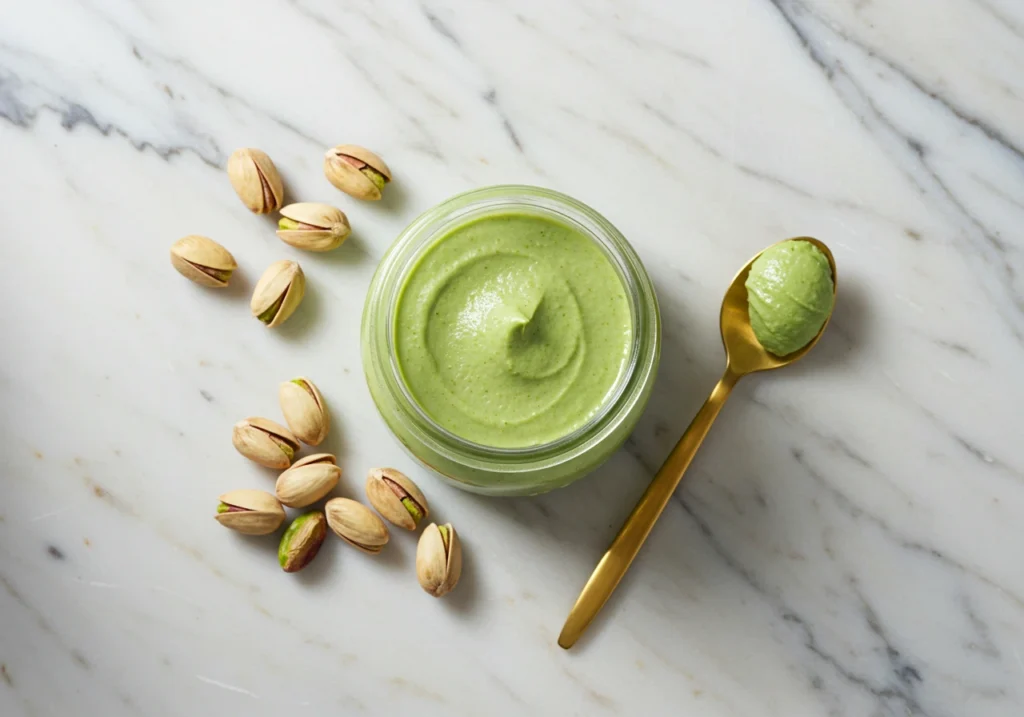 pistachio cream recipe in jar