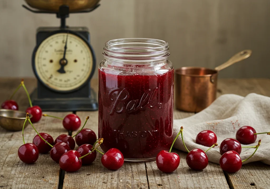 Cherry bounce recipe jar